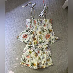 NWT Tanya Taylor Swim Lei Top and Flora Short Coordinating Set Size: Small